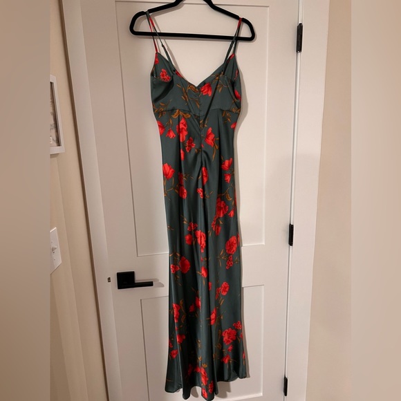 Satin Floral Dress - Picture 2 of 3